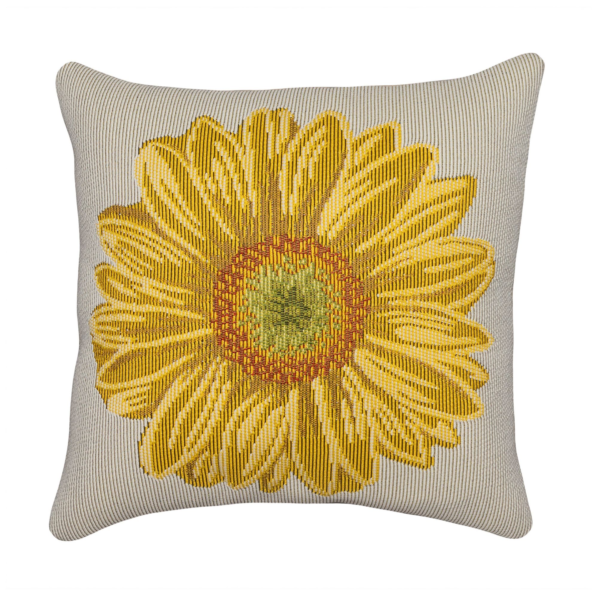 Image 2 Liora Manne Marina Yellow Flower Indoor/Outdoor Pillow Yellow 18"x18