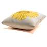 6_Liora Manne Marina Yellow Flower Indoor/Outdoor Pillow Yellow 18"x18" more views