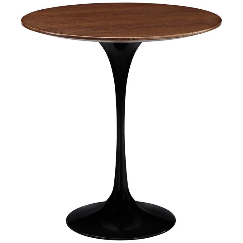 Image 3 Lippa 19 1/2 inch High Black Finish Round Modern Side Table