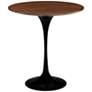 Lippa 19 1/2" High Black Finish Round Modern Side Table in scene