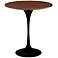 Lippa 19 1/2" High Black Finish Round Modern Side Table