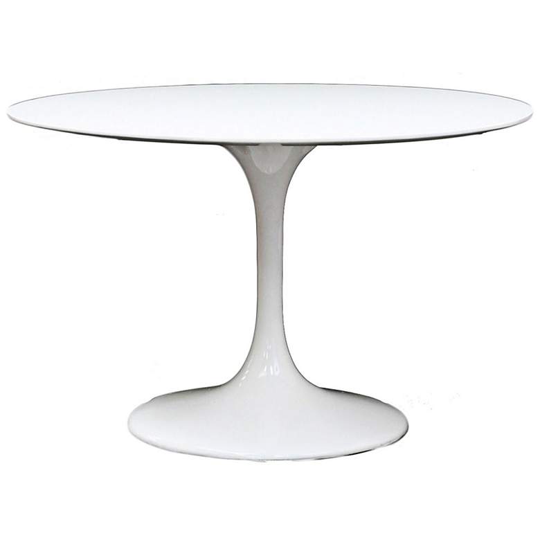 Image 1 Lippa 39 inch Wide High-Gloss White Round Modern Dining Table