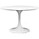 Lippa 39" Wide High-Gloss White Round Modern Dining Table
