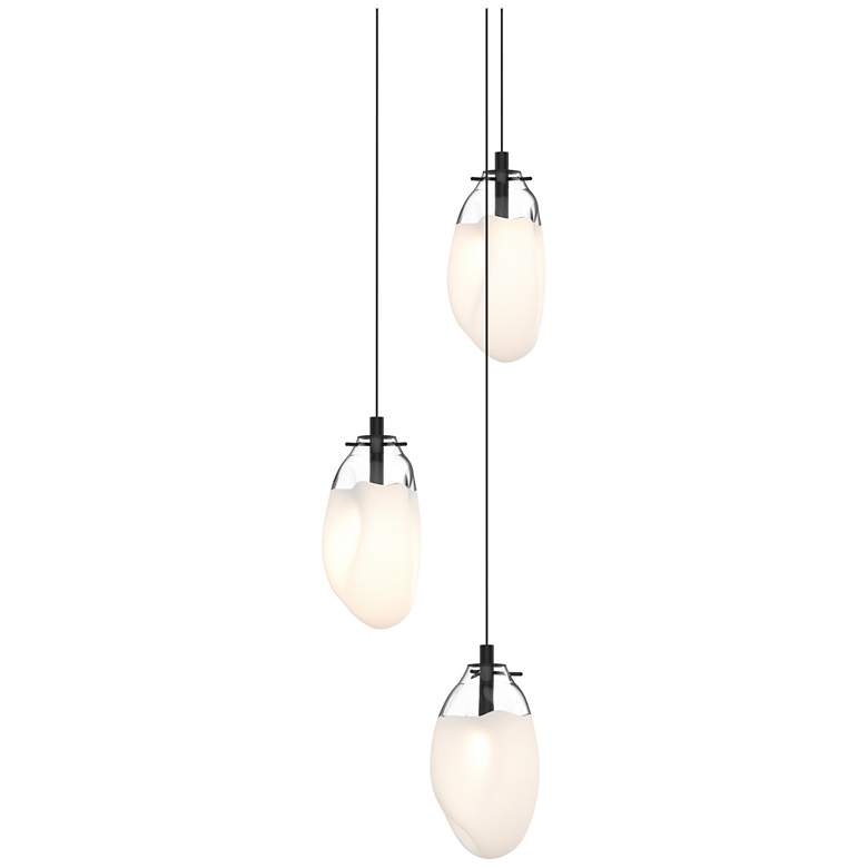 Image 1 Liquid 14" Wide 3-Light Satin Black Pendant
