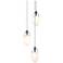 Liquid 14" Wide 3-Light Satin Black Pendant