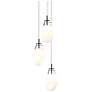 Liquid 22.5" Wide 3-Light Satin Black Pendant