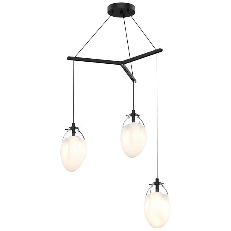 Image 1 Liquid 27" Wide 3-Light Satin Black Pendant