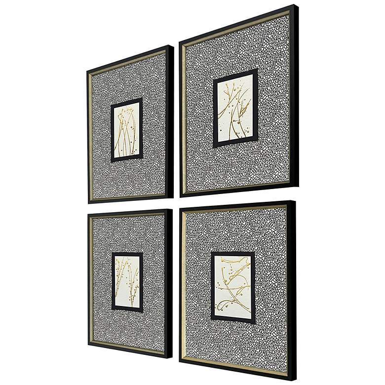 Image 2 Liquid Gold I 16"W x 21"H Framed Art Set of 4 more views