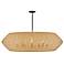 Lisa McDennon Luca 60"W Black w/ Woven Drum Shade Chandelier