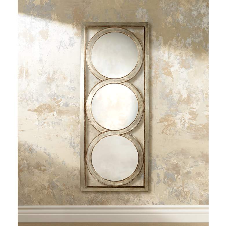 Image 1 Lisandro Distressed Champagne 22 inchx55 inch Metal Wall Mirror