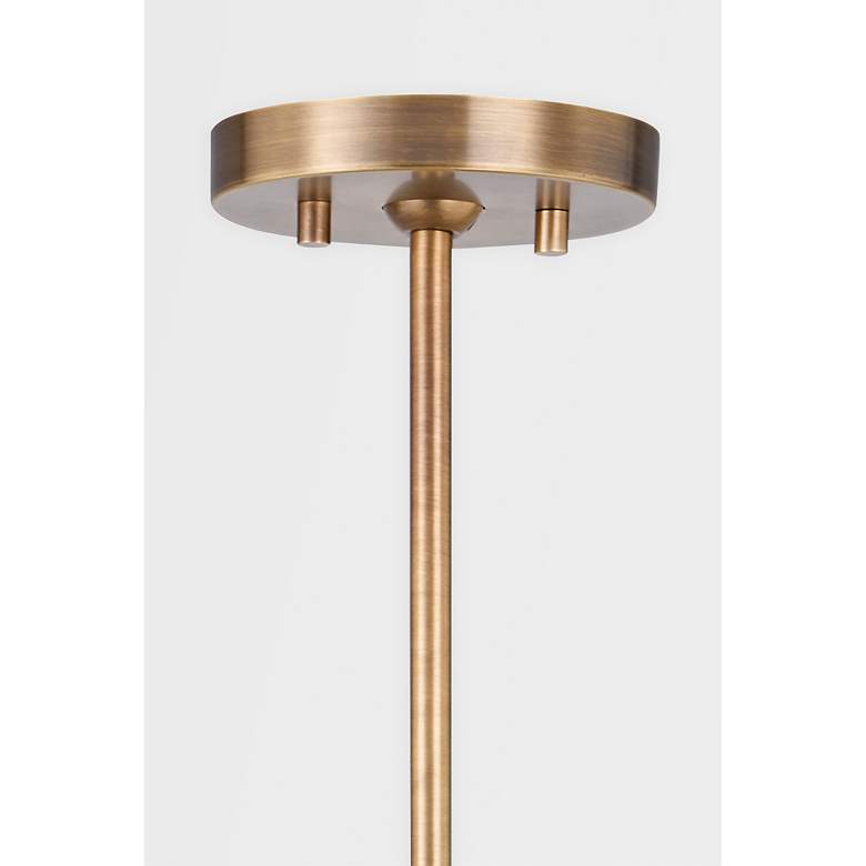 Image 4 Lisbon 21" Wide Patina Brass Cone Pendant Light more views