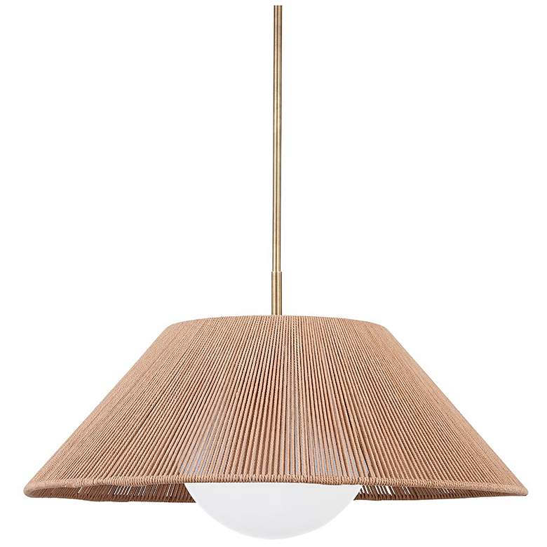 Image 1 Lisbon 29" Wide Patina Brass Pendant Light