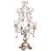 Lisette Silver with Pink Glass Candle Holder