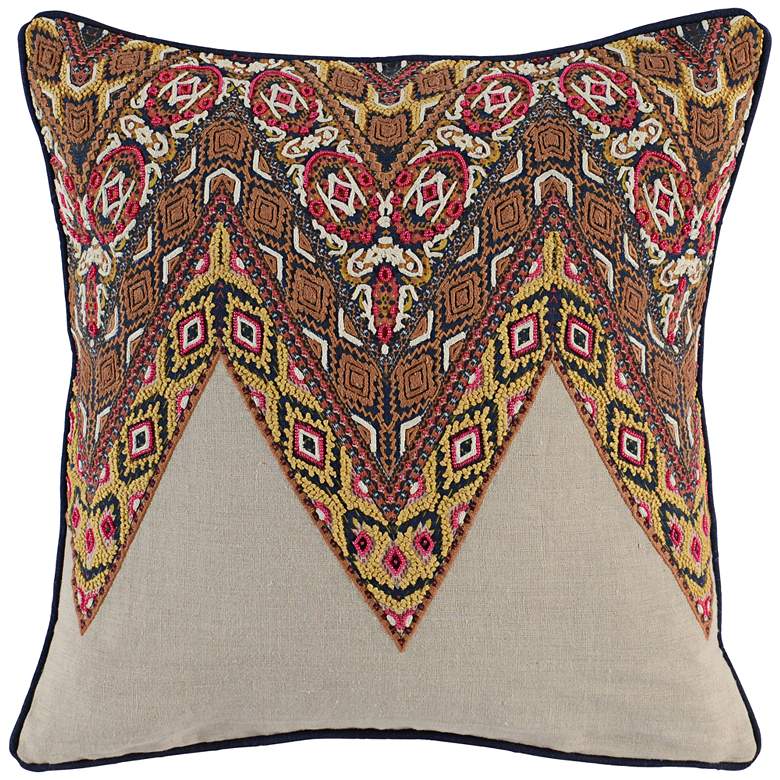Image 1 Lisi Sunset Multi-Color 22 inch Square Decorative Pillow