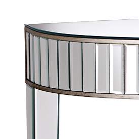Image4 of Liska 39 1/2" Wide Mirrored Demilune Console Table more views