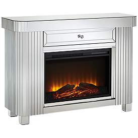 Image3 of Liska 47 1/2" Wide Mirrored Electric Fireplace