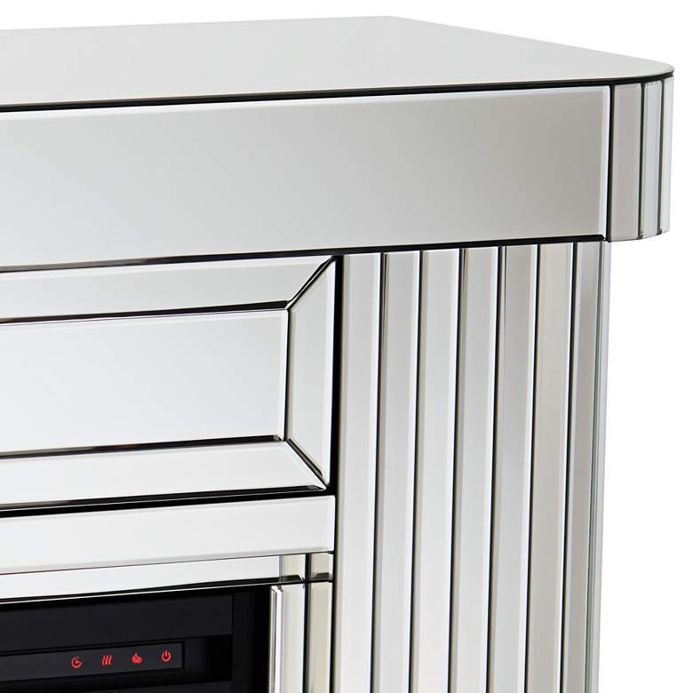 Image 4 Liska 47 1/2" Wide Mirrored Electric Fireplace more views