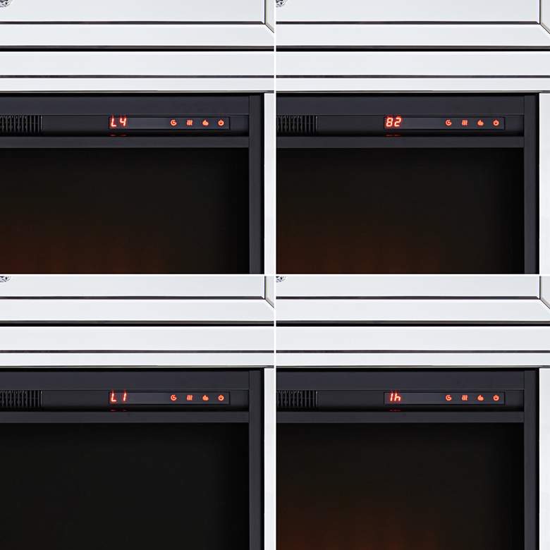 Image 5 Liska 47 1/2" Wide Mirrored Electric Fireplace more views