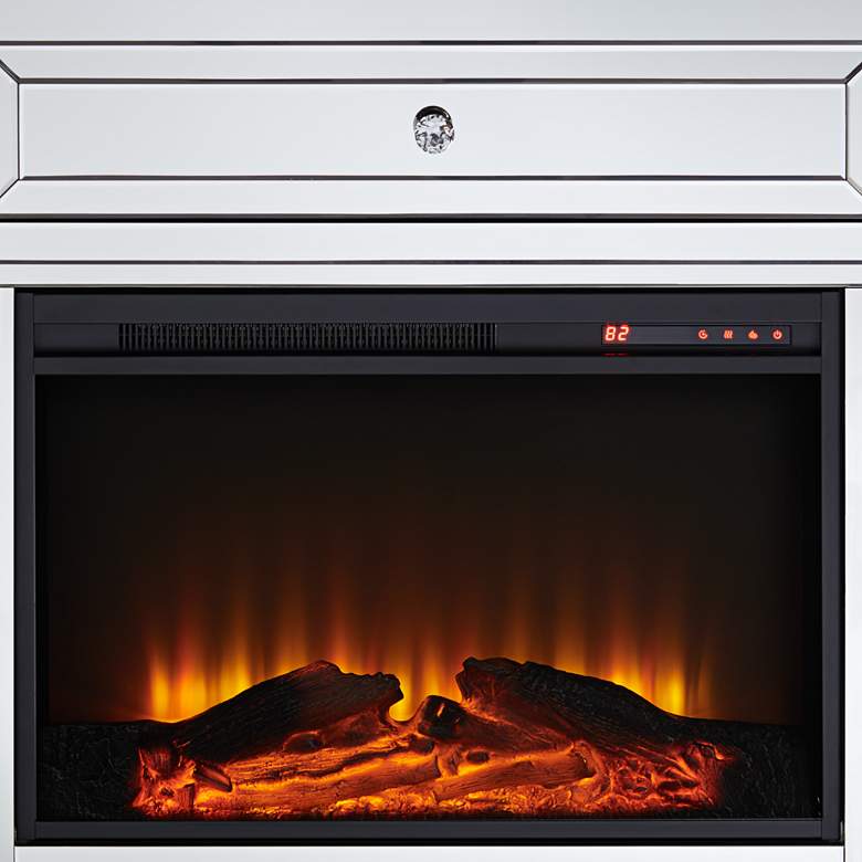 Image 6 Liska 47 1/2" Wide Mirrored Electric Fireplace more views