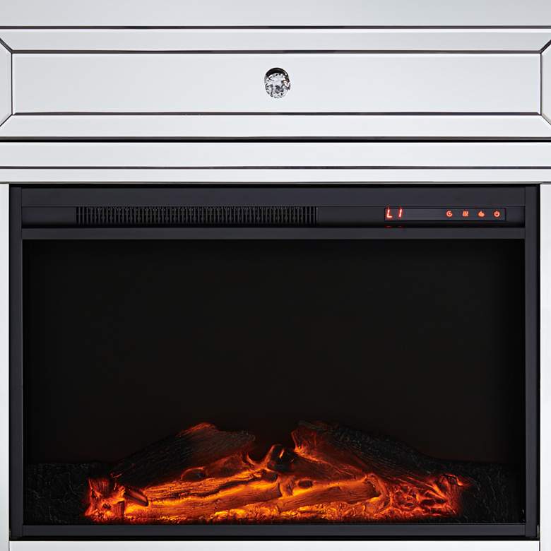 Image 7 Liska 47 1/2" Wide Mirrored Electric Fireplace more views