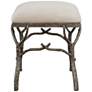 Lismore 24" Wide Antique Silver Molded Branch Accent Bench