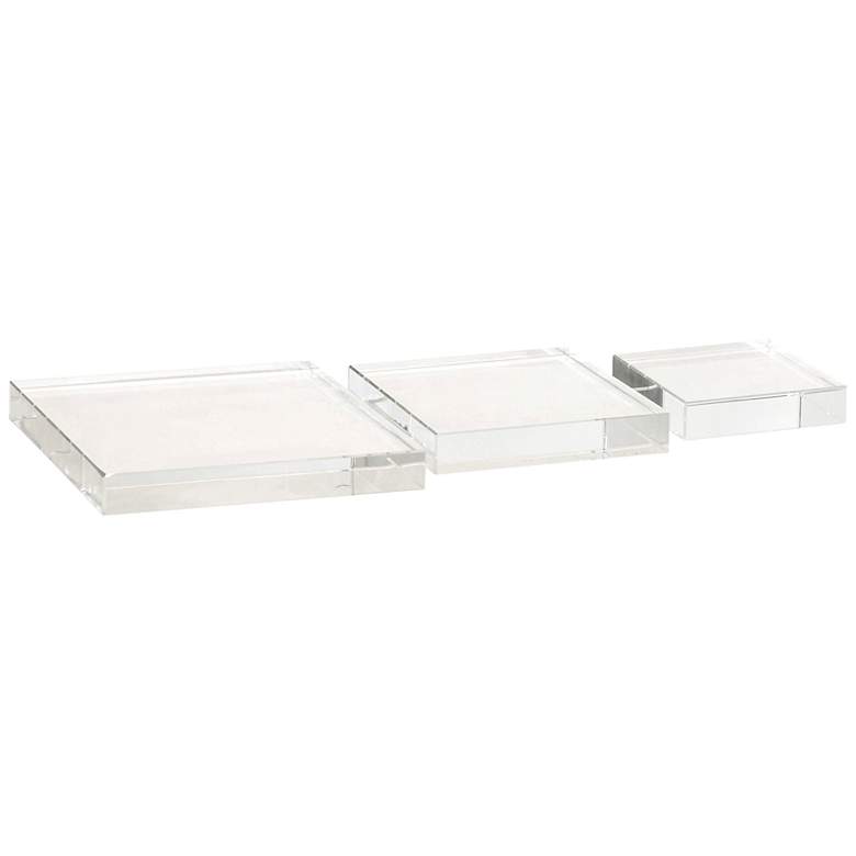 Image 1 Lismore Crystal Trays Risers Set Of 3 Clear
