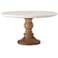 Lissa Marble and Wood Cake Stand - 29.9"Dia. x 6.5"H - White &#38