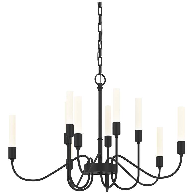 Image 1 Lisse 28.3" Wide 10 Arm Black Chandelier