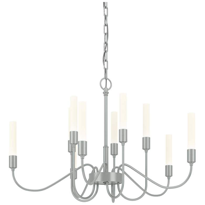Image 1 Lisse 28.3" Wide 10 Arm Vintage Platinum Chandelier