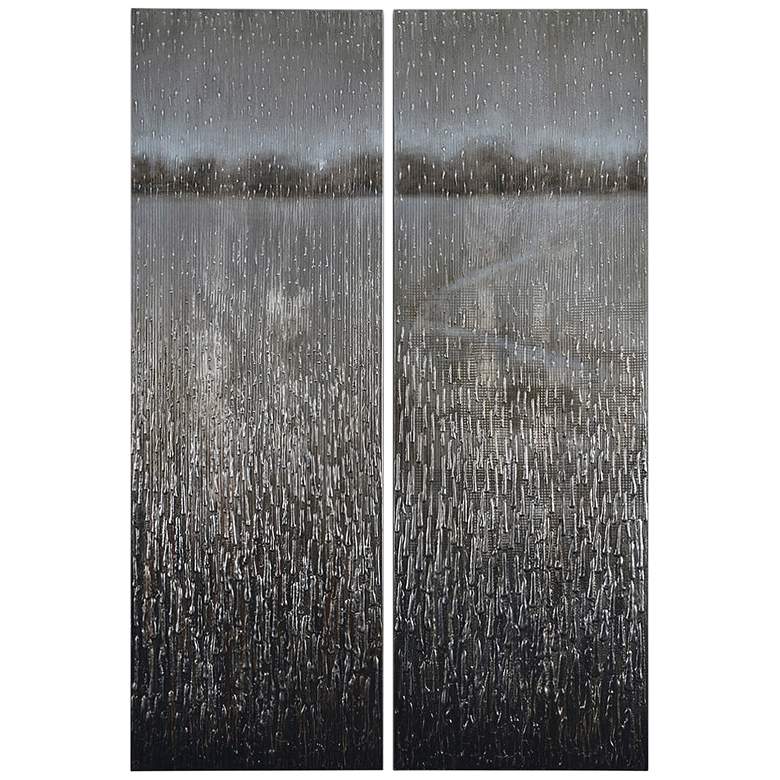 Image 3 Listlessness 60" High Metallic 2-Piece Canvas Wall Art Set