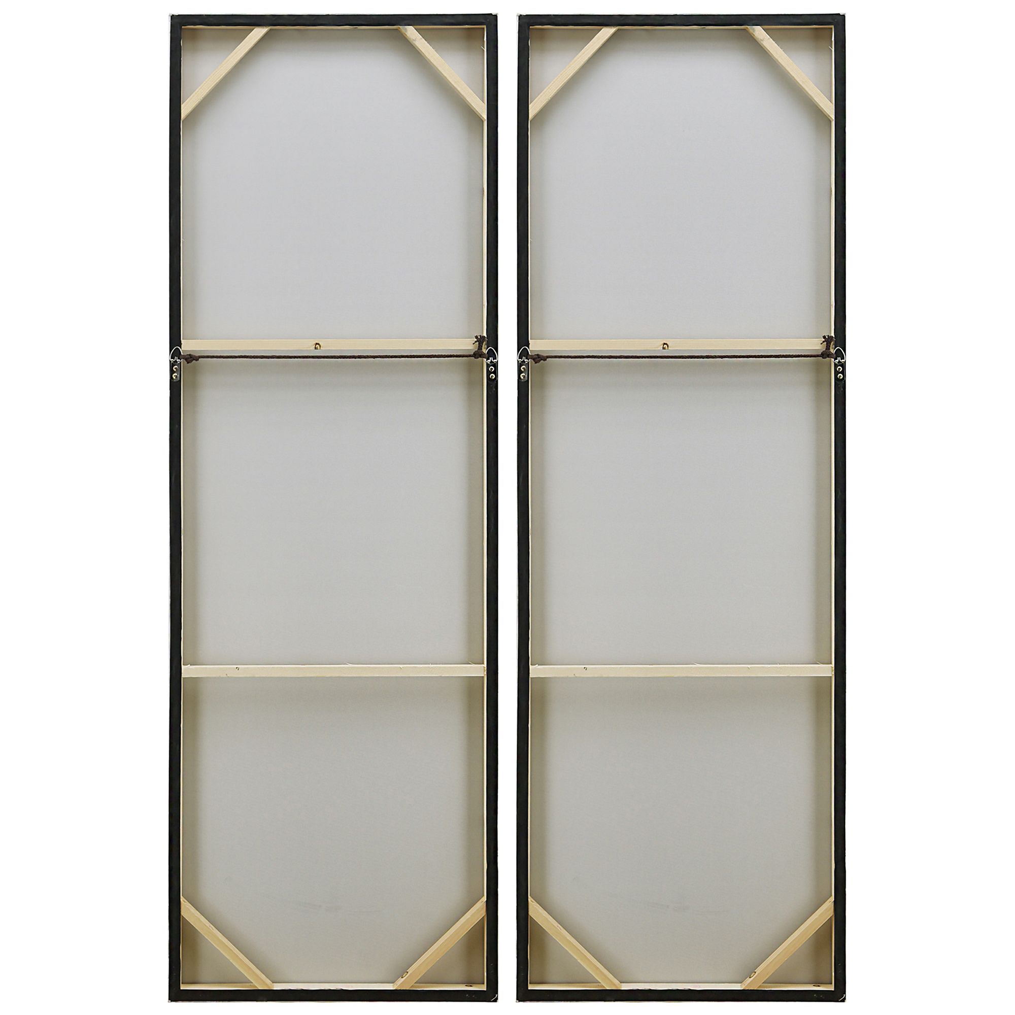 Listlessness 60" High Metallic 2-Piece Canvas Wall Art Set in scene