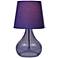 Lite Source 14"H Purple Glass Jar Accent Table Lamp