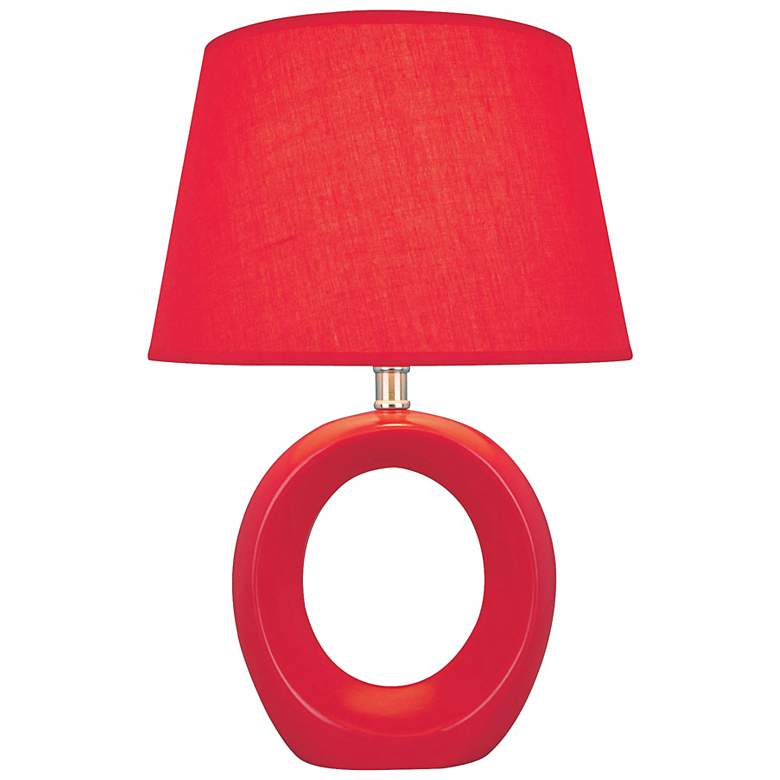 Image 1 Lite Source 15 3/4 inchH Kito Red Accent Table Lamp