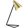 Lite Source 19" High Angled Arm Cooper Gold Metal Desk Lamp
