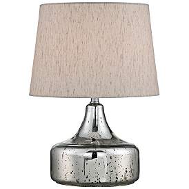 Image1 of Lite Source 20" Modern Chrome Glass Accent Table Lamp