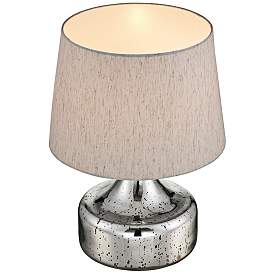 Image2 of Lite Source 20" Modern Chrome Glass Accent Table Lamp more views