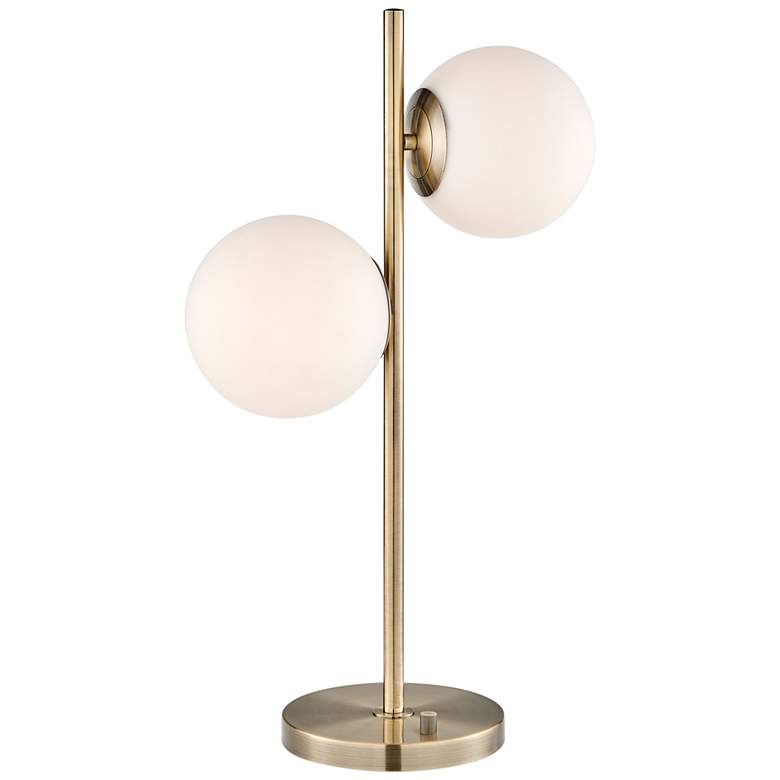 Image 2 Lite Source 26 inch High Lencho Gold Metal 2-Light Modern Table Lamp