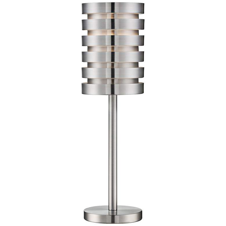 Image 1 Lite Source 27 1/4 inch Aluminum Slat Modern Table Lamp