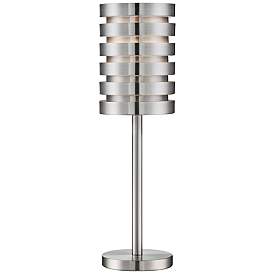 Image1 of Lite Source 27 1/4" Aluminum Slat Modern Table Lamp