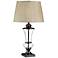 Lite Source Abel Gunmetal And Clear Glass Table Lamp