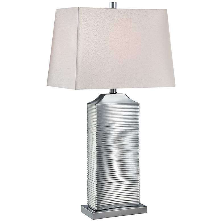Image 1 Lite Source Adora Chrome Ceramic Table Lamp