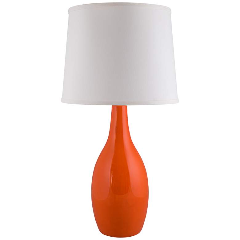 Image 2 Lite Source Arby 25" High Orange Nectar Droplet Ceramic Table Lamp