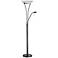 Lite Source Avington 70 1/2" Black Reading Light Torchiere Lamp