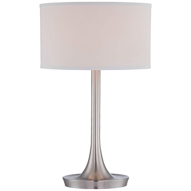 Image 1 Lite Source Baha Polished Steel Contemporary Table Lamp