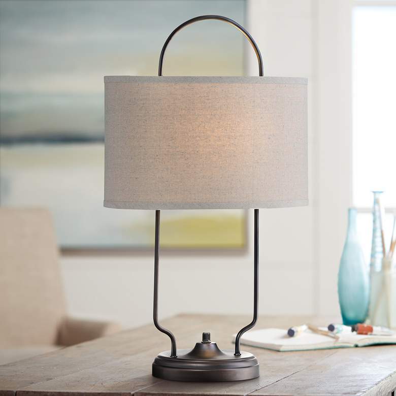 Image 1 Lite Source Baldwin Vintage Bronze Linear Table Lamp