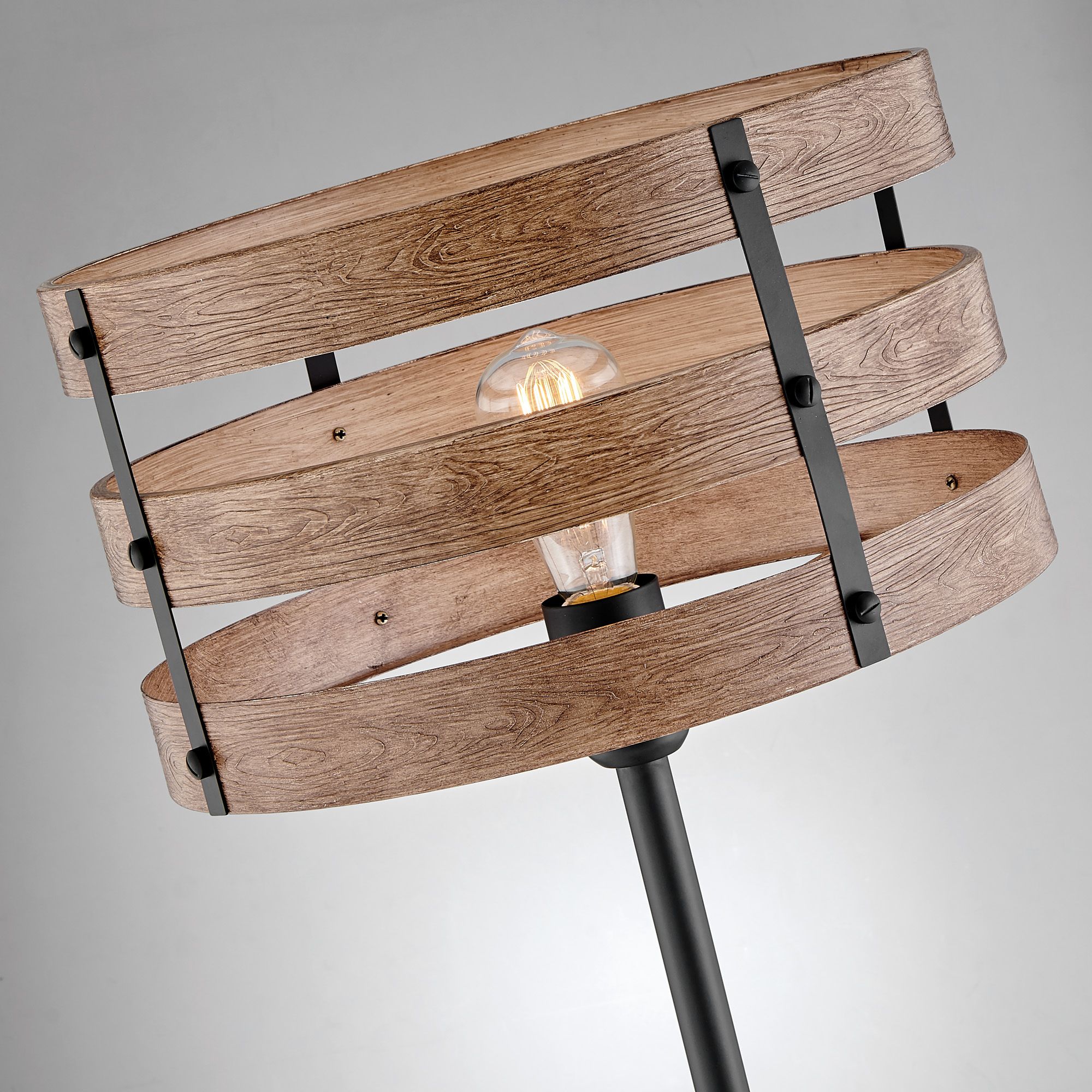 Image 3 Lite Source Balta 30 1/4" High Wood and Black Metal Table Lamp more views
