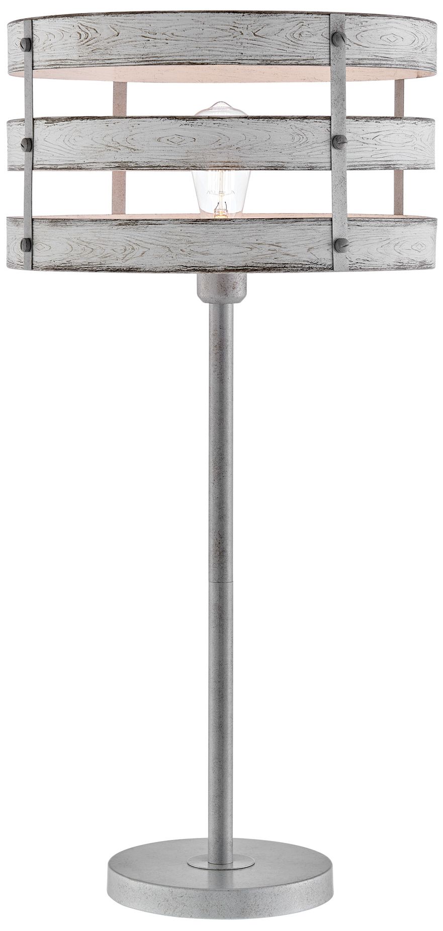 Image 2 Lite Source Balta 30 1/4" Wood and Brushed Metal Table Lamp