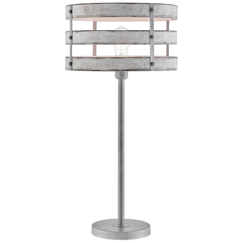 Image 2 Lite Source Balta 30 1/4" Wood and Brushed Metal Table Lamp