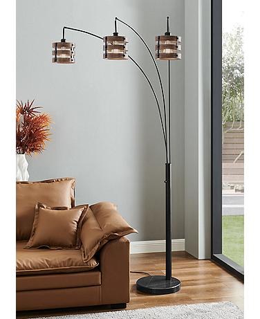 Lite Source Balta 88" High Black 3-Light Arc Floor Lamp