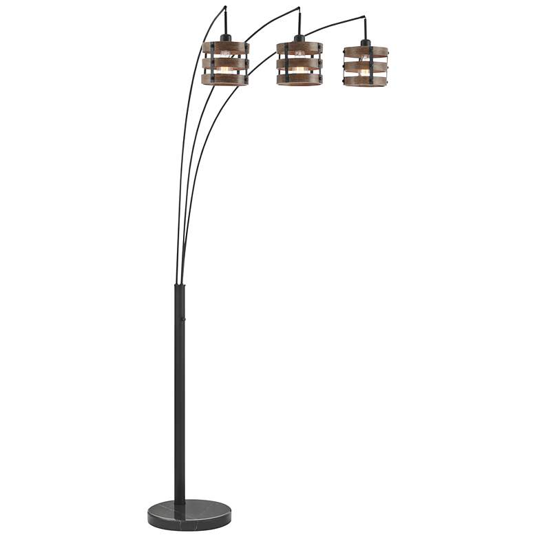 Image 2 Lite Source Balta 88" High Black 3-Light Arc Floor Lamp